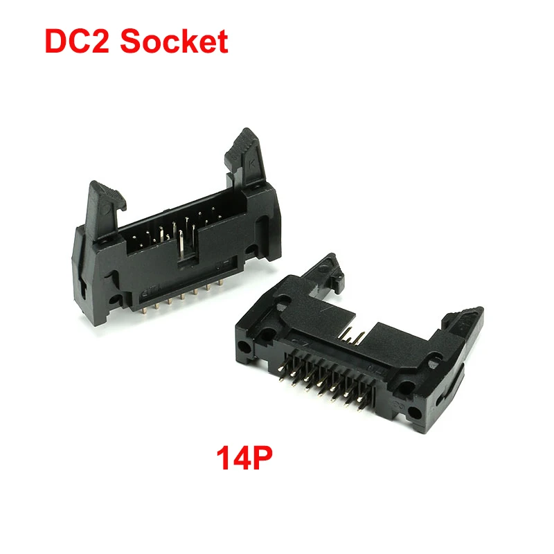 

10 шт., ленточный кабельный разъем, 14 контактов, 2,54 мм, 2,54 мм