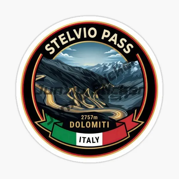 Фото Наклейки STELVIO PASS ITALIA для украшения автомобилей, комнат, шкафов, столов, компьютеров, велосипедов, виниловые самоклеящиеся наклейки №5