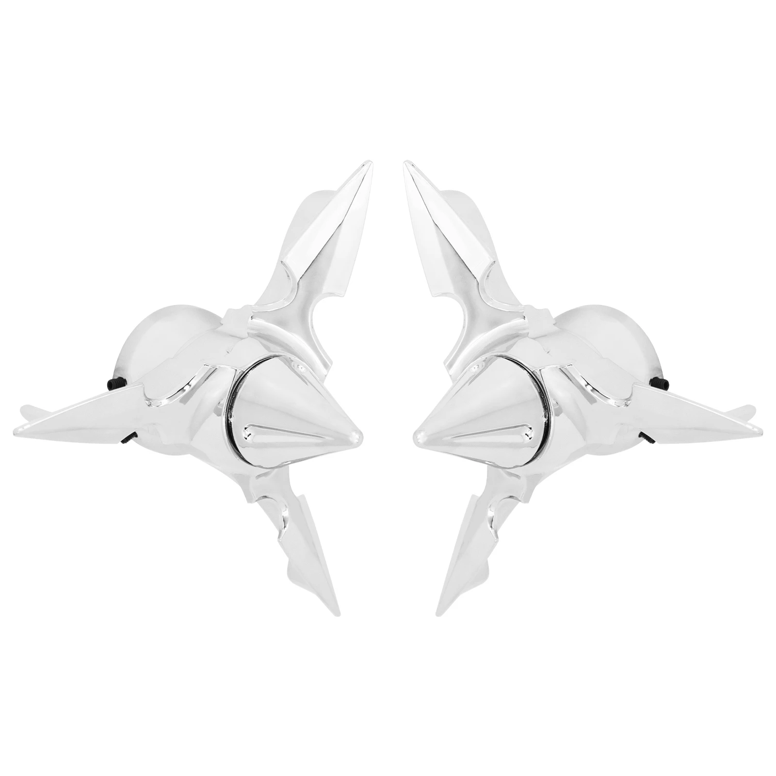 Мотоциклетный спиннинг с лезвием и передней осью Черная/хромированная крышка