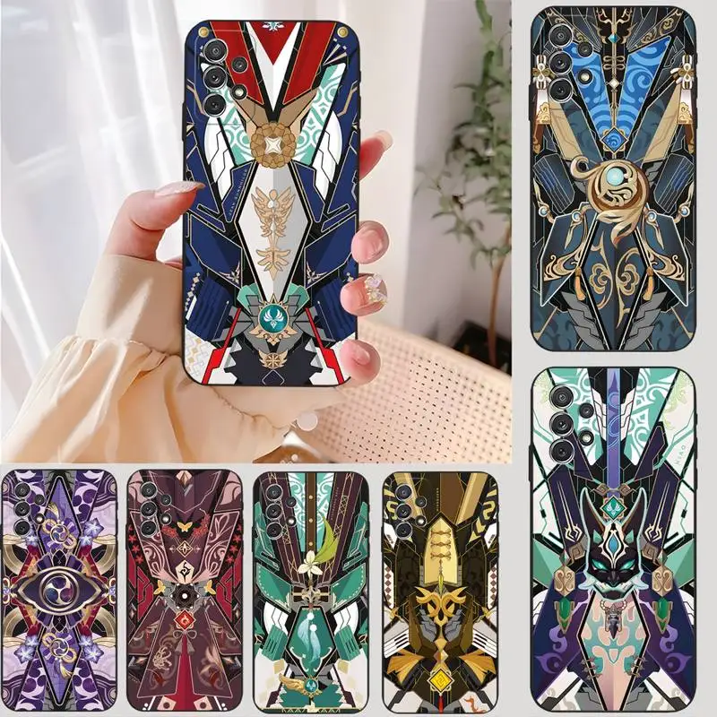 

Чехол для телефона Genshin Impact X Gundam для Samsung S5 S6 S6Edge Plus S22 Ultra 5G M10 M11 M20 M21 M30 M31S M51 Prime, чехол