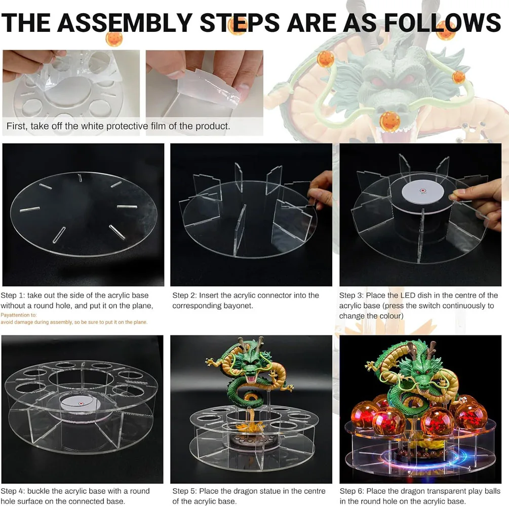 Фигурка Shenron из смолы с хрустальными шариками 3 5 см фигурка Shenlong для Хэллоуина