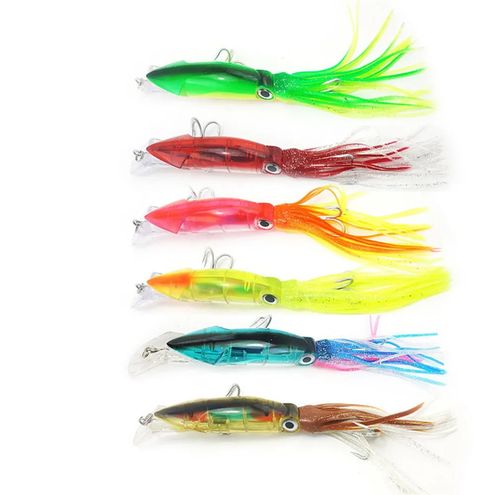 

Жесткая приманка-Осьминог для морской рыбалки, 1 шт., 14 см, 40 г, 6 цветов, приманка для кальмара, приманка для бороды со стальным крючком, искусс...