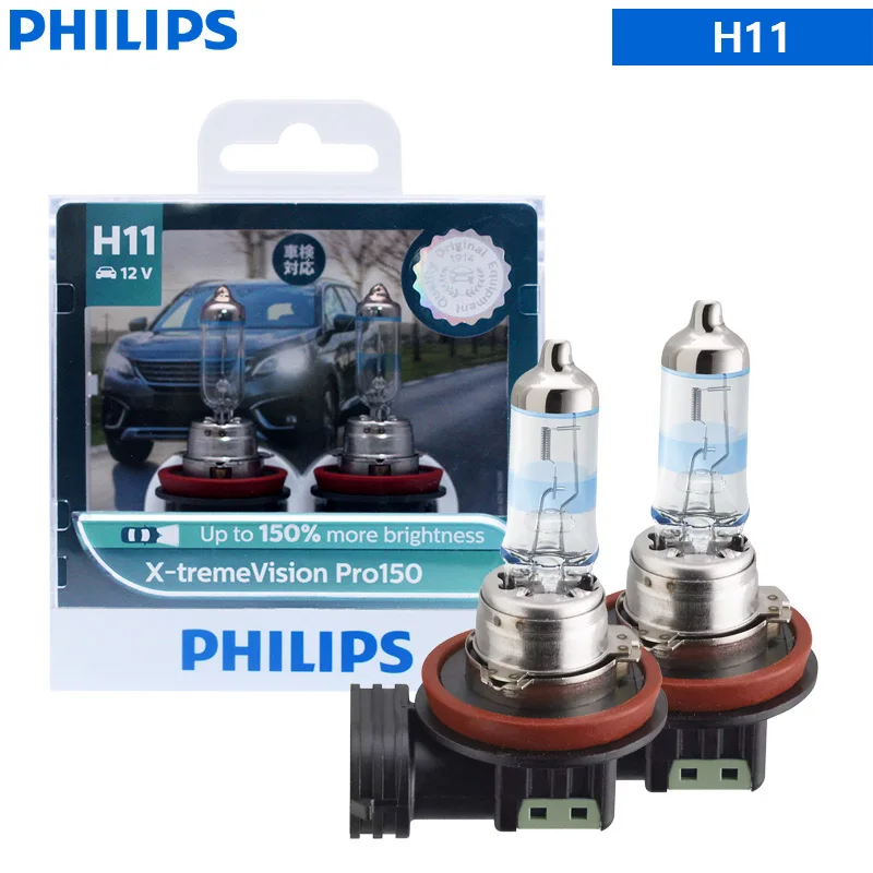 

Philips X-tremeVision Pro150 H1 H4 H7 H11 HB3 HB4 HIR2 Новое поколение 150% яркая автомобильная галогенная фара белые автолампы, пара