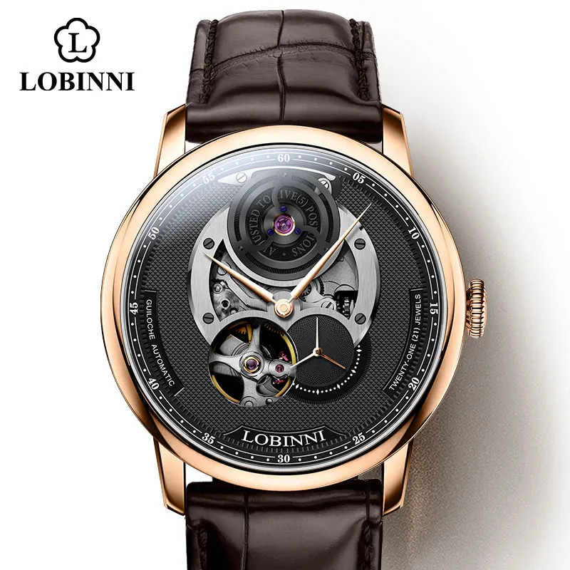 Фото LOBINNI L16020 Мужские механические часы 41 мм Япония Miyota 82S5 Автоматический механизм с сапфировым стеклом Водонепроницаемые мужские наручные часы 50 м №2