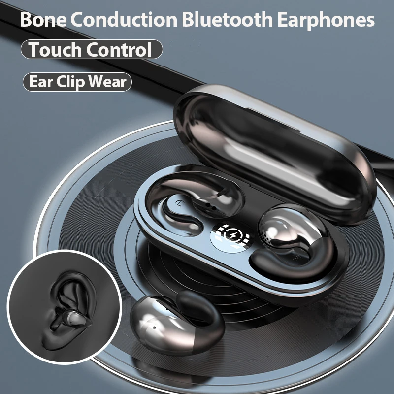 

2023 New TWS Bluetooth 5.2 Wireless Headphones Bone Conduction Music Noise Canceling Earphone Sport Call Headset With Microphone