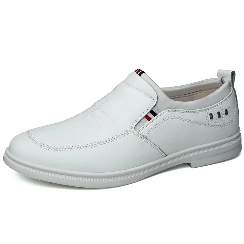 Повседневная кожаная обувь. Мужская обувь без шнуровки для ленивых. Весна и