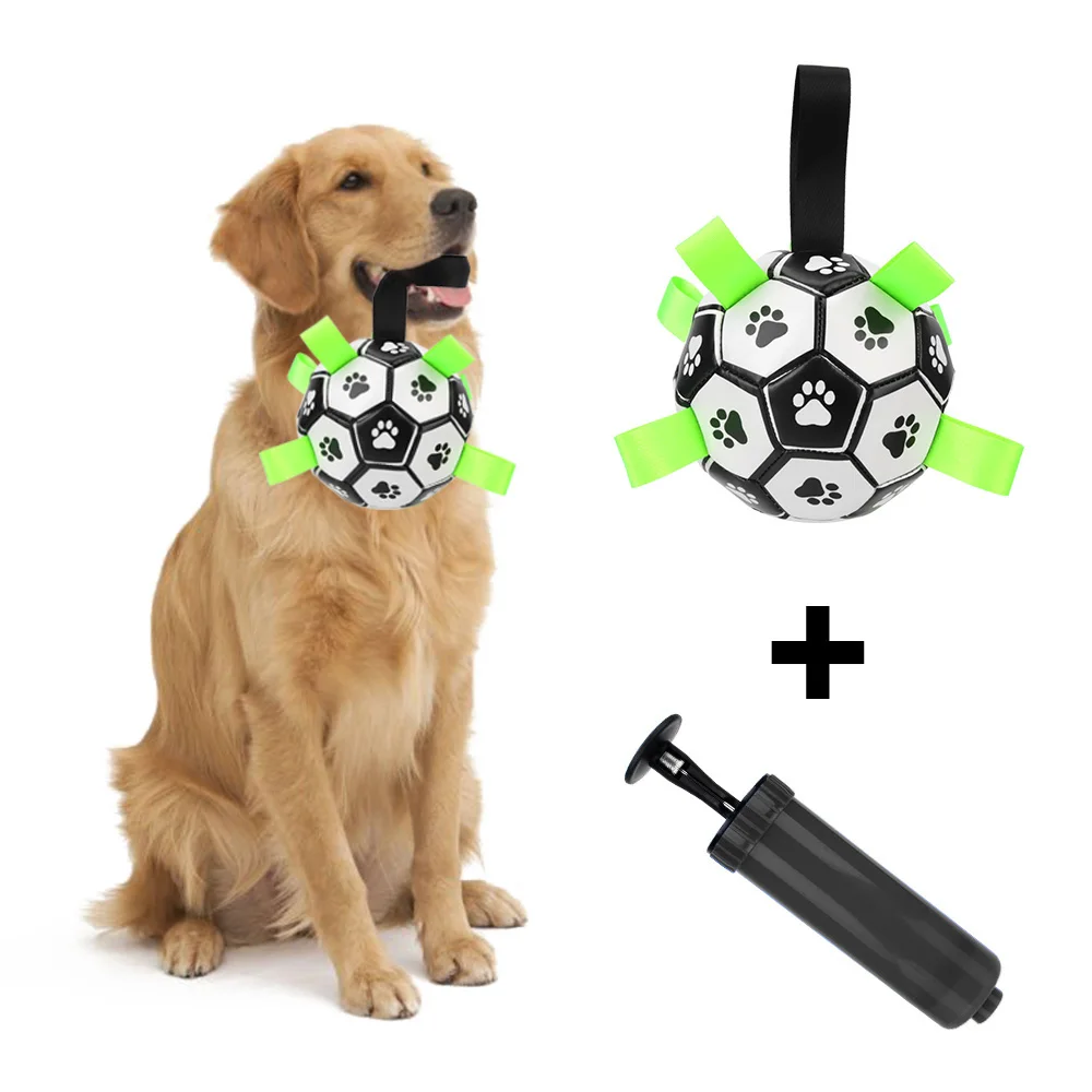 

Puppy Football Interactive Pets Balls Grab Chew Tabs Soccer Outdoor With Pet 15cm Dog Accessories Bite Training Toys