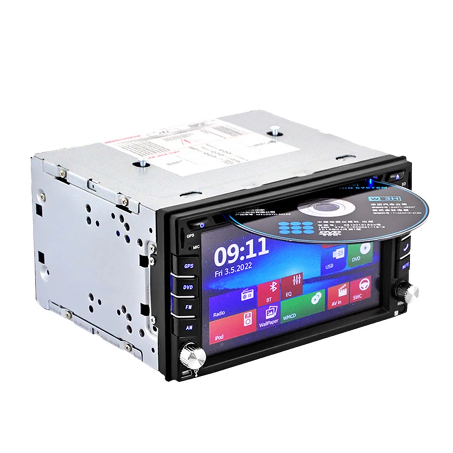 Gps Navigation With 8gb North America Map Card 2din Hd Car Stereo Dvd Cd Player Fm Bluetooth Radio