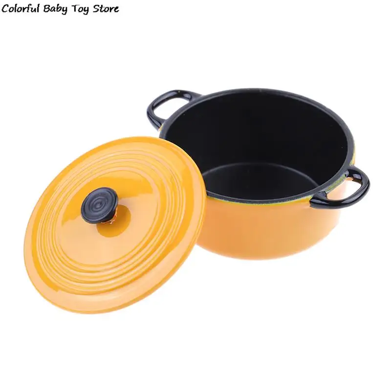 

Mini Pot Boiler Pan 1:12 Dollhouse Miniature Kitchen Utensils Cooking WareDoll House Accessories Play Kitchen Toy