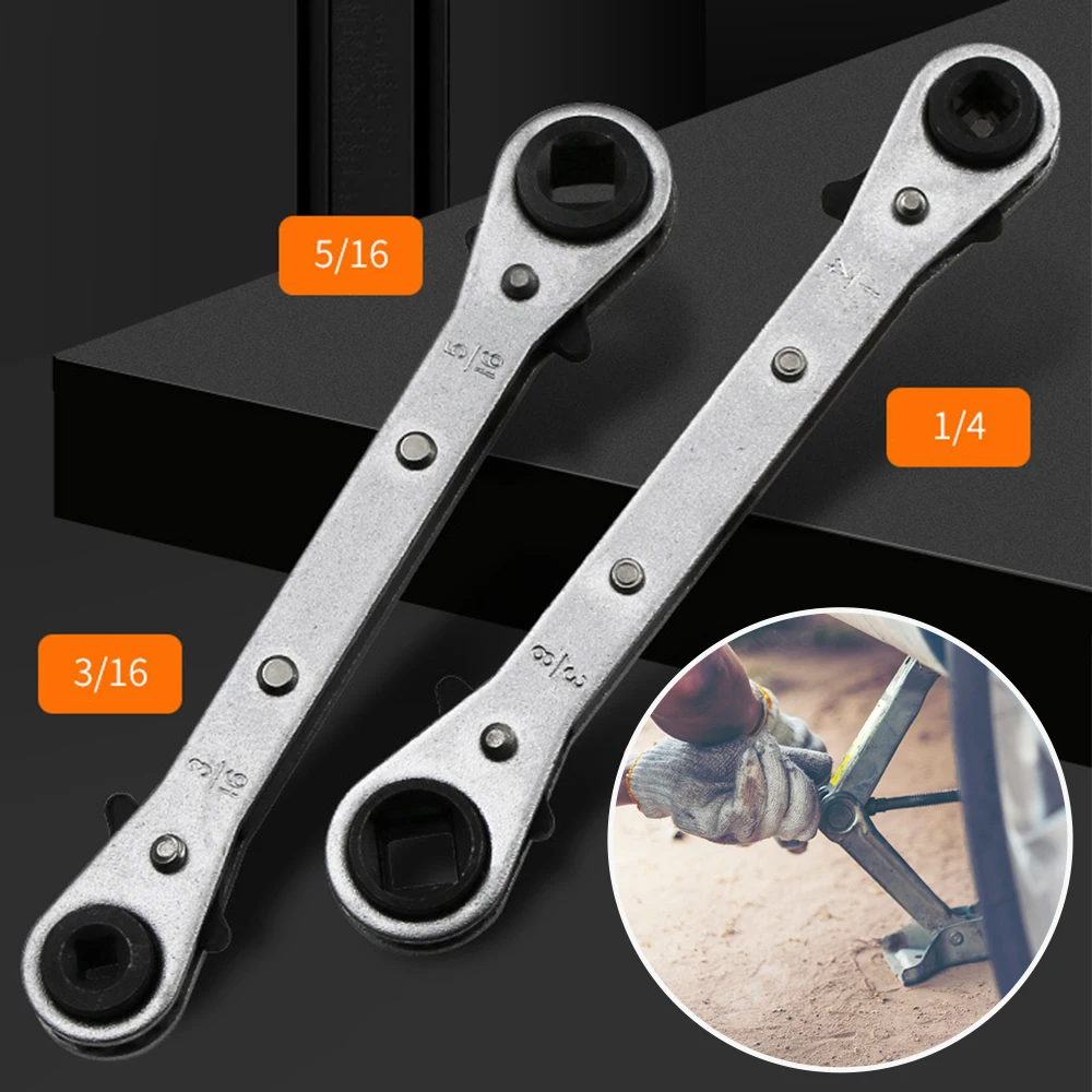 

Double Head Ratchet Wrench Elbow wrench Refrigeration Ratchet Wrench For Air Conditioning Refrigeration Hand Tools