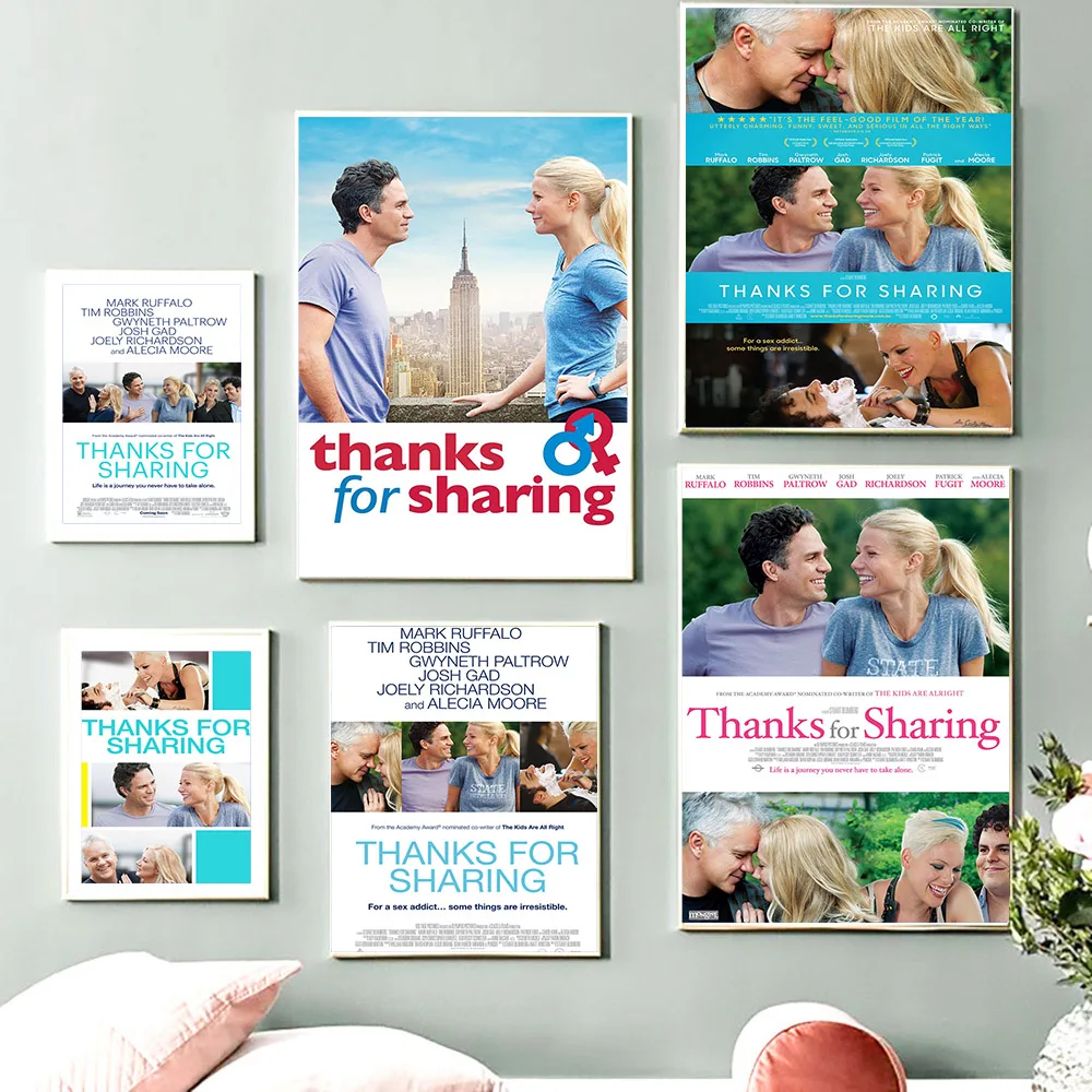 

Thanks For Sharing Comedy Drama Film Print Art Poster Modern Movie Canvas Painting Video Room Cinema Home Decor Wall Stickers