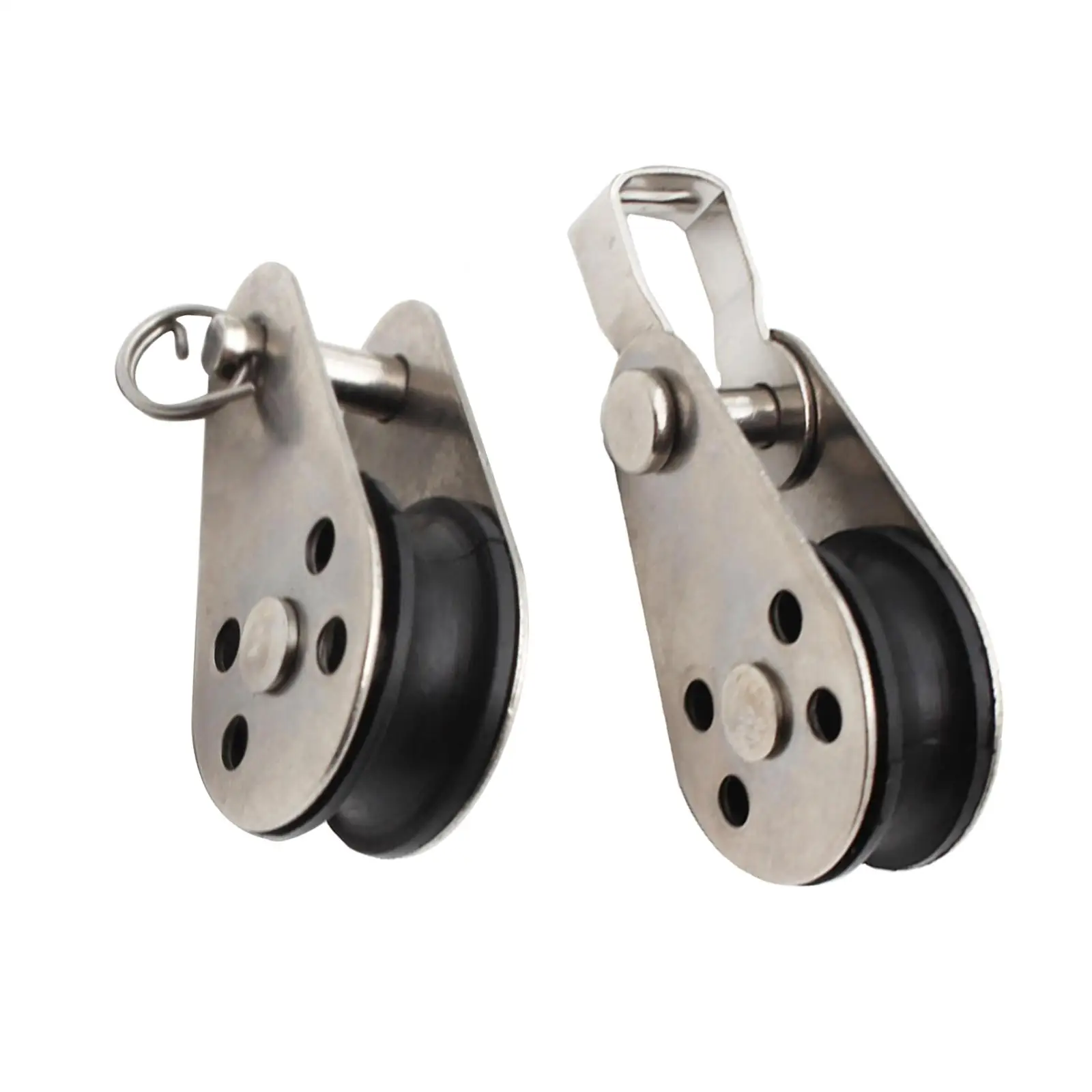 

Marine Pulley Block Swivel Tools 304 Stainless Steel Hardware Single Wheel Fixed Pulley for Lifting Home Improvement