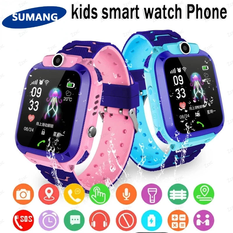 

Q12 Kids Smart Watches English Version Waterproof Antilost Children Touch Scree Intelligent Watch LBS Positioning Talking Watch