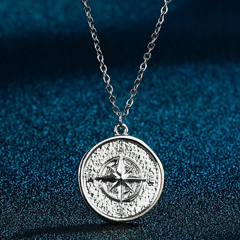 Крошечная Северная звезда ожерелье подвеска с компасом для женщин