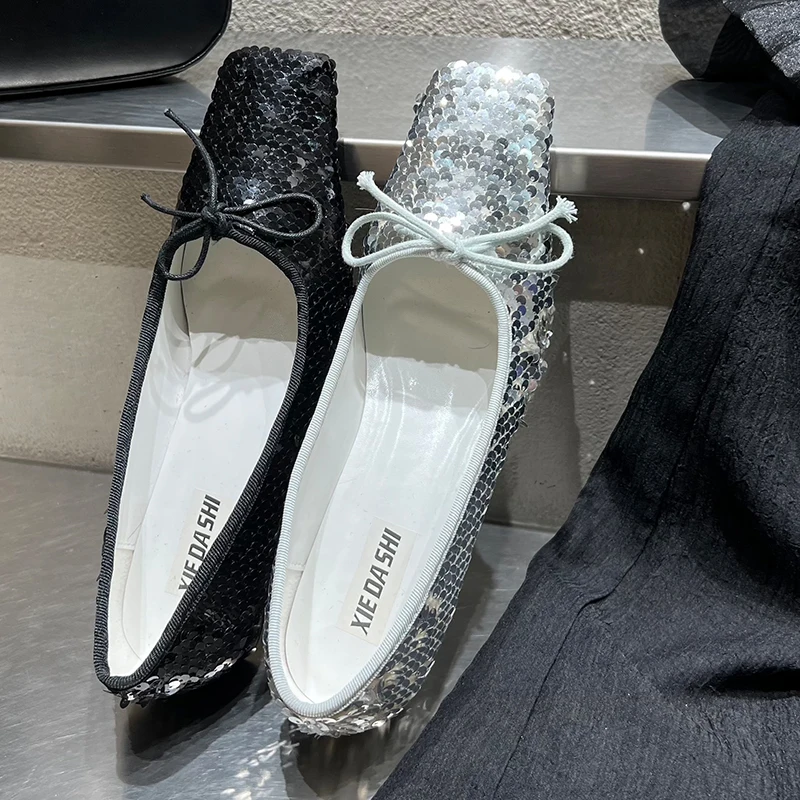 

Туфли-лодочки женские на высоком каблуке, повседневные пикантные сандалии Мэри Джейн, блестящие туфли с квадратным носком, сланцы, 2022
