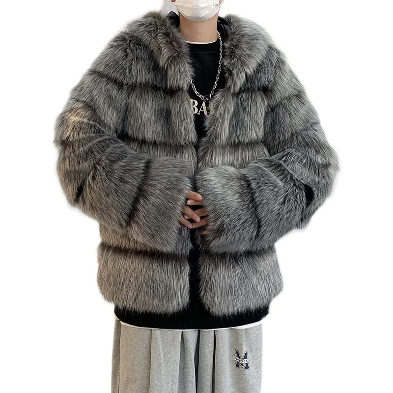 Winter Jacket Men Warm Fashion Thickened Hooded Jacket Men Streetwear Korean Loose Thick Short Coat Mens Fur Jackets M-3XL