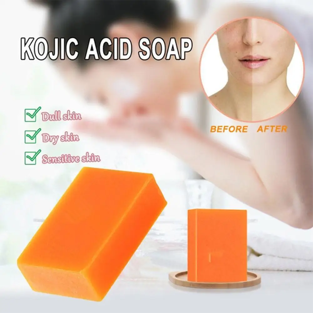 

Original Lanthome Kojic Acid Brightening Soap Skin 100g for Dark Spot Acne Whitening Bleaching for Face Deep Cleaning Body W6E7