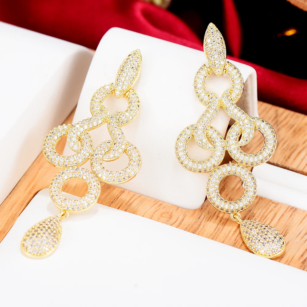 Роскошные круглые серьги Siscathy из Дубая золотого цвета с покрытием из микрофибры, свадебные серьги Naija, модные высококачественные украшения