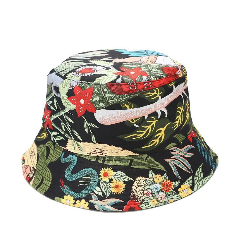 

New Spring Women Bucket Hat Summer Hats for Women Travel Sunscreen Cap Double-sided Can Wear Cotton Men Fisherman Hat