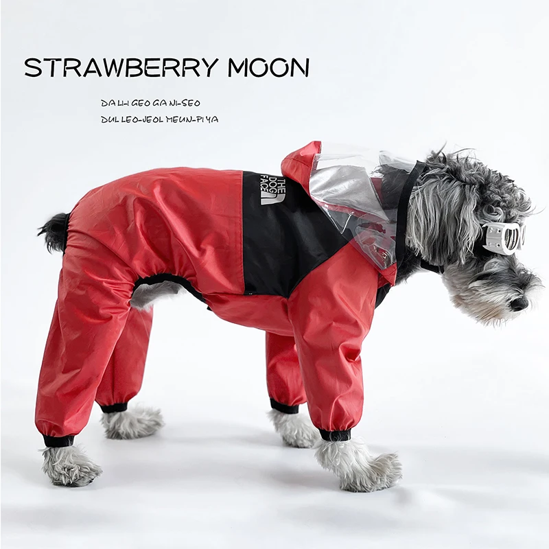 

Pet Supplies Dog Waterproof Raincoat Jumpsuit Reflective Rain Coat Hooded Jackets Small Dog Outdoor Clothes Dog Accessories
