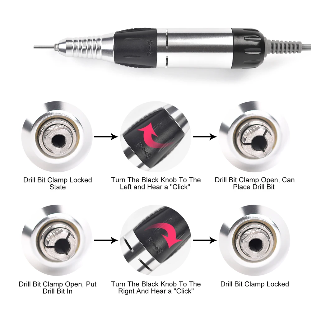 30000RPM ногтей дрель электрический маникюр машина фрезерный фреза педикюр мертвой