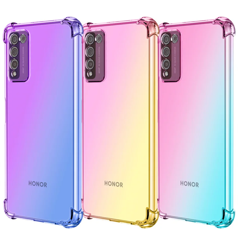 

Fashion Double Color Gradient Case For Huawei Y8S P40 Lite Pro Plus Nova Lite3 Plus 5T 5i Honor X30 5g X9 5g Shockproof Cover