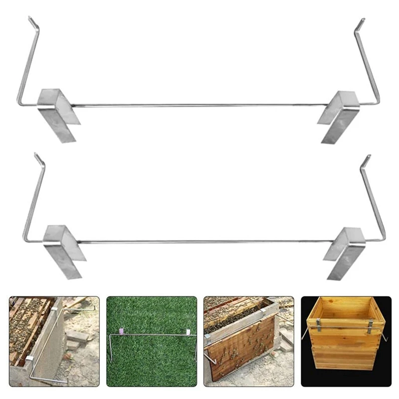 

2Piece Hive Stand Beehive Frame Holder Beekeeping Frame Gripper Support Bracket Stainless Steel