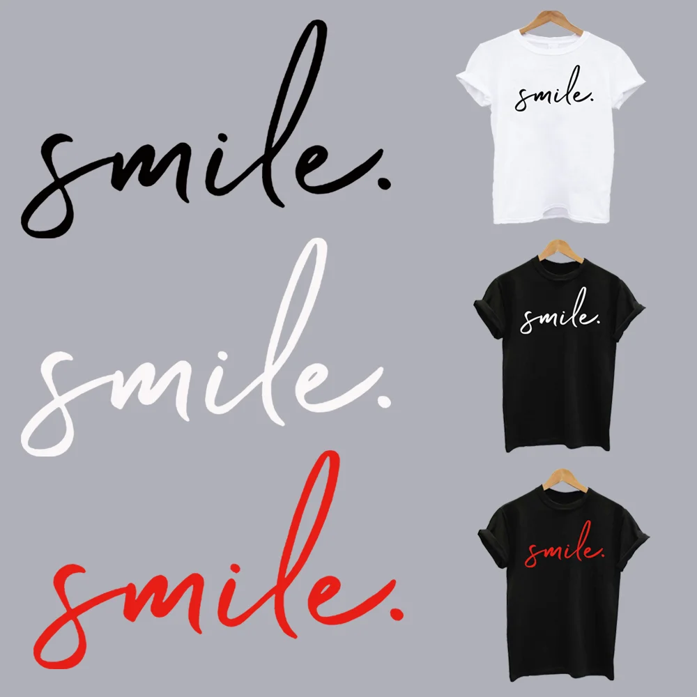 2 шт./партия термоклейкие термонаклейки с надписью Smile
