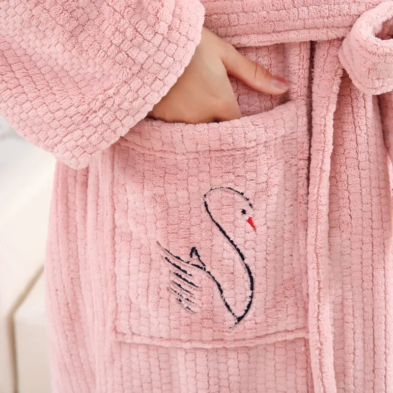 JFLEGAL 2024 новый банный халат из кораллового флиса для мужчин и женщин домашнее