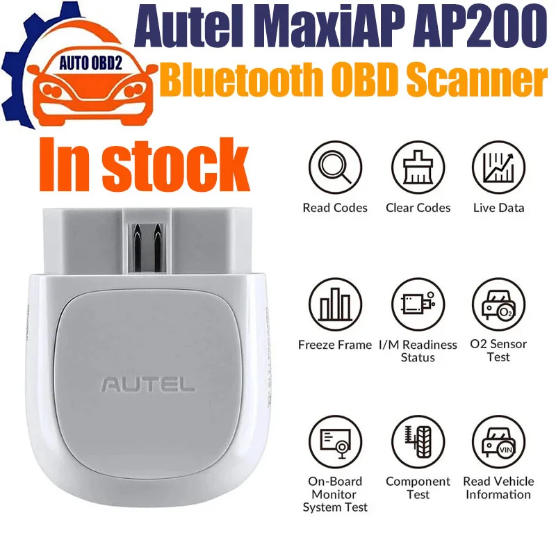 

Autel AP200 Bluetooth OBD2 Scanner Check Engine Light Code Reader Full Systems Diagnostic Tool PK Golo pro DBSCAR5 Easydiag