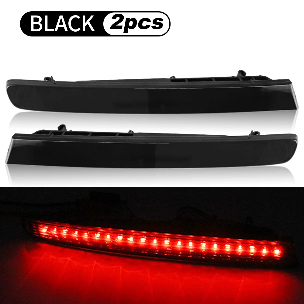 

2 шт. дымчатый черный светодиодный отражатель заднего бампера для Ford Explorer 2011 2012 2013 2014 2015 задний тормоз противотуманный фонарь автомобильные аксессуары