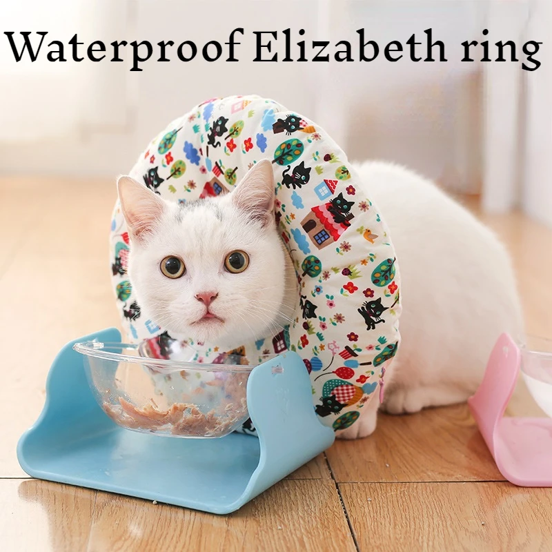 

Adjustable Cat E-Collar Cat Elizabeth Collar Cute Toast Neck Cone Collar Adjustable Cone Collar with Soft Edge for Kitten & Cats