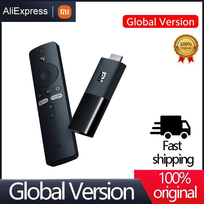 

Оригинальный ТВ-стик Xiaomi Mi 4K Android TV 11 2 Гб ОЗУ 8 Гб ПЗУ Netflix Wifi Google Assistant Bluetooth 5,0 смарт-ключ