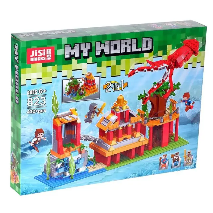 Конструктор Мой мир Подводный замок 2 в 1 432 детали JISI BRICKS |