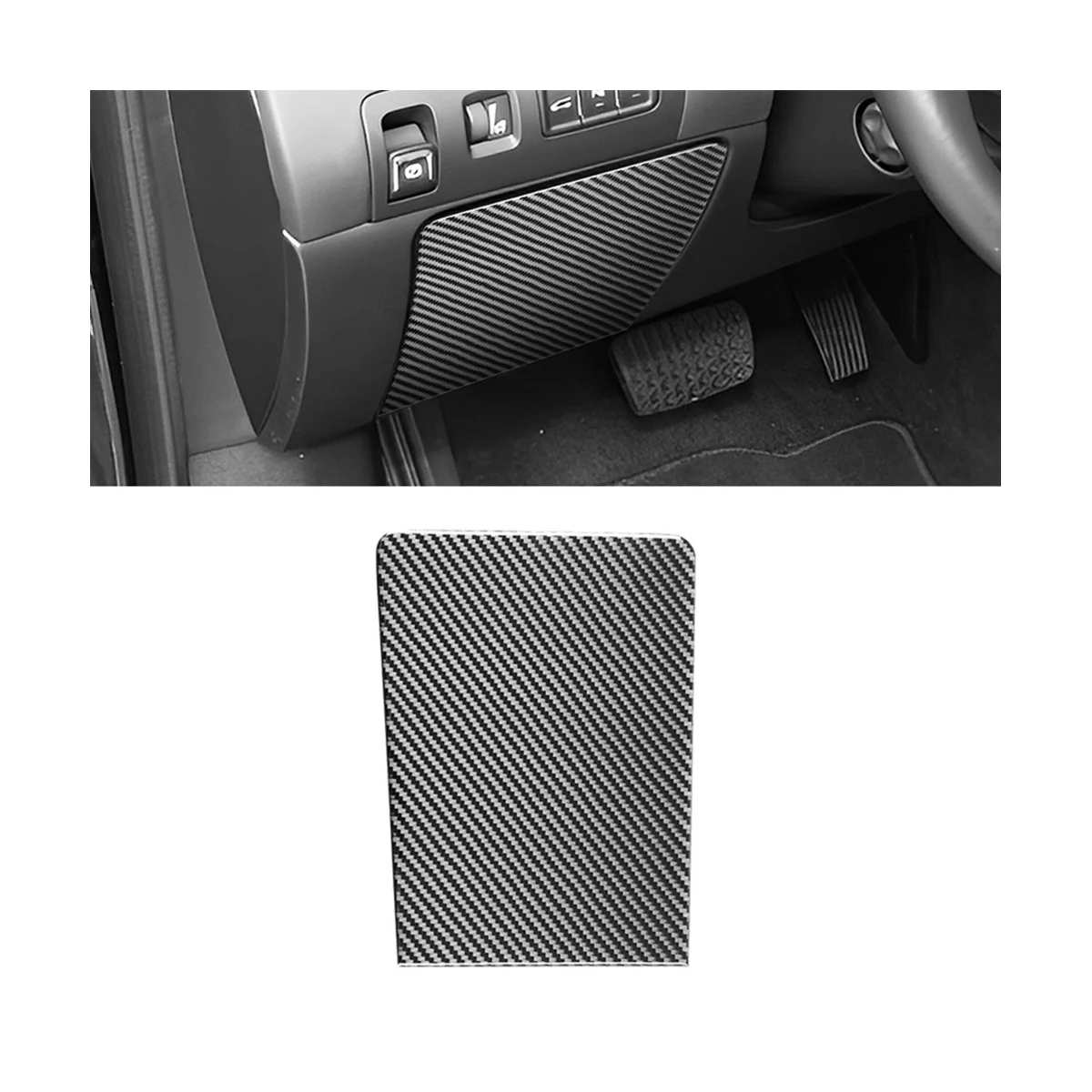 

For Chevy Impala 2014-2020 Soft Carbon Fiber Car Driver Storage Box Cover Panel Trim Sticker Accessories
