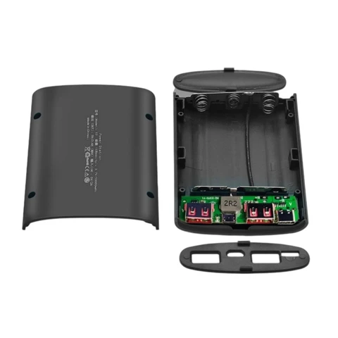 D0UA DIY Power Banks Curnosure включает в себя тип C & USB -порт Quick Power Banks Case легко переносить для батарей 8x18650