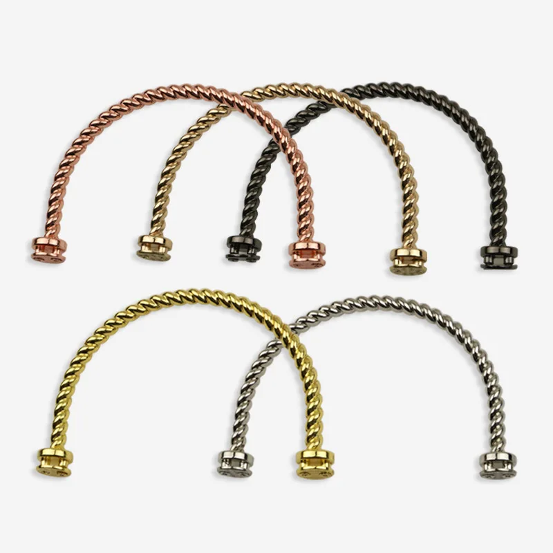 

Fashion Ladies Bag Twist Handle Handle Frame Zinc Alloy Hardware Accessory Handbag Handle