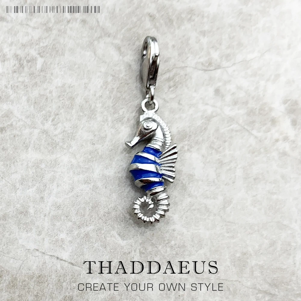 Подвеска с синей эмалью для женщин и мужчин