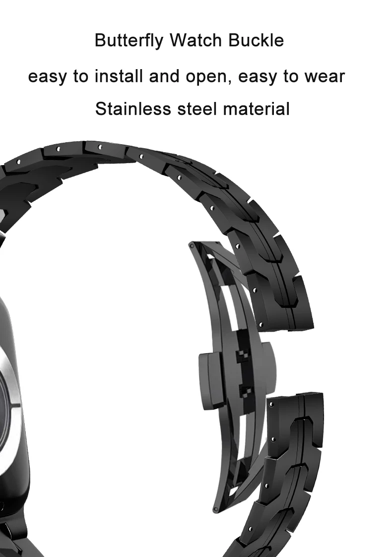 316L Stainless Steel Strap for Apple watch Ultra 49mm Fine Steel Link Bracelet Wristband For iwatch7 6 5 4 SE 45/44/ 40/42/38mm