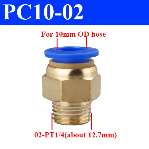 

Пневматический быстроразъемный штуцер для компрессора, 4/6/8/10/12 мм, наружная резьба 1/8/1/4/3/8/1/2