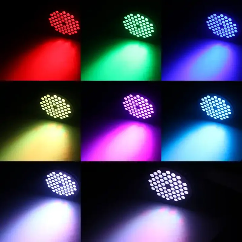 Фото Светодиодный прожектор 54x3W Full Color LED Flat Par с эффектом заливающего света, для дискотек, баров, клубов, вечеринок, свадеб, концертов, DMX512, сценическое освещение, световое оборудование для мероприятий и шоу. №5