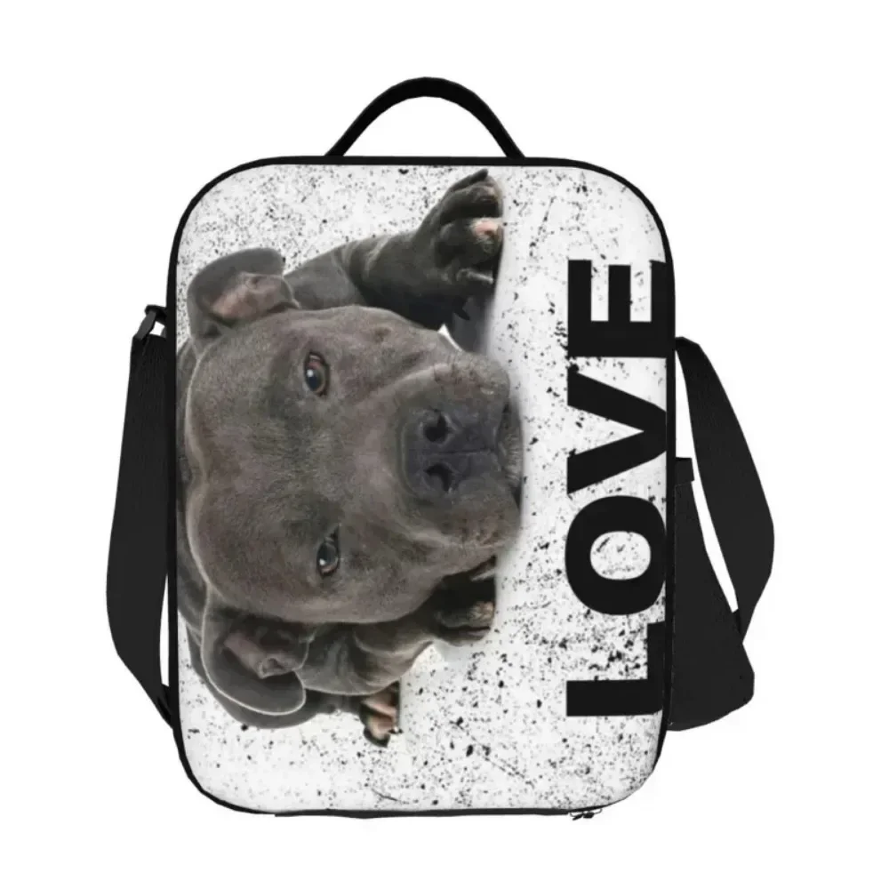 Милые стаффордширский бультерьер Dog Love термоизолированные сумки для обеда
