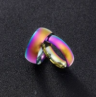 1pc spark multicolor stylish lovers rings for women men trendy fashion anniversary party exquisite unisex accessories gift