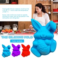 diy easter bunny holds egg silicone large bunny cake baking mold