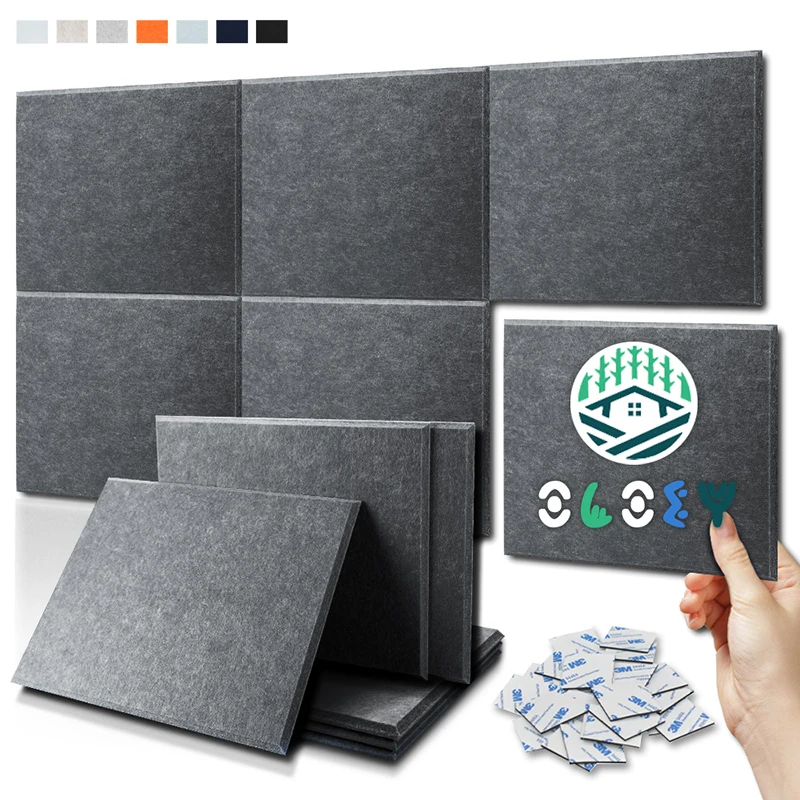 

Acoustic Panel 6 Pcs Sound Proof Wall Panel Soundproofing Insulation Home Accessories For Studio/Room/Sound-Absorbing Soundproof