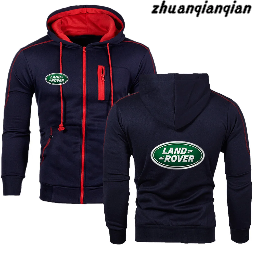 

New Land Rover Hoodie 2022 Men's Casual Solid Color Zipper Printed Sweater Men's Spring Autumn High Quality Sports Men's Hoodie
