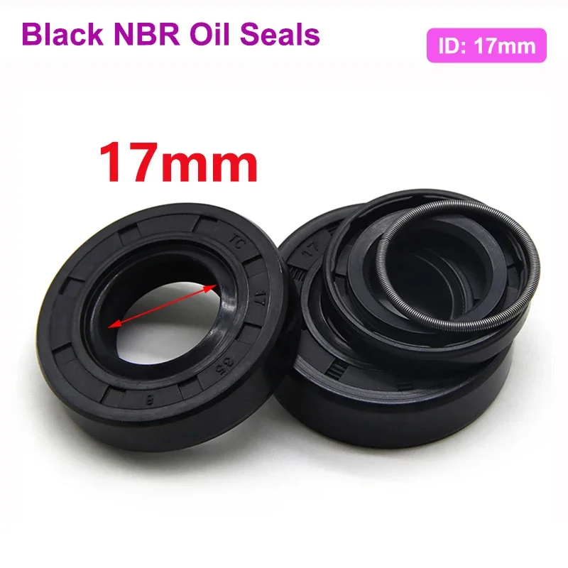 2/5 шт. черные масляные уплотнения NBR ID17 мм TC-17*25/27/28/30/32/35/40/45/47*5/7/8/10 уплотнительные