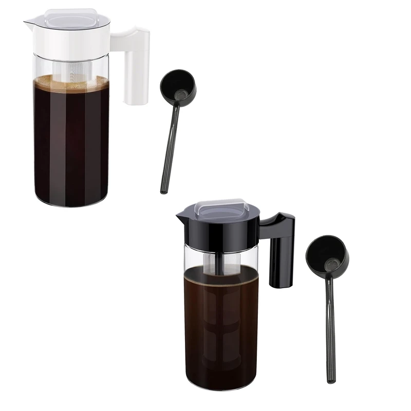

Cold Brew Coffee Maker, 40 Oz Iced Coffee Pitcher With Mesh Filter, Glass Ice Coffee Making Jug For Fridge Easy To Use
