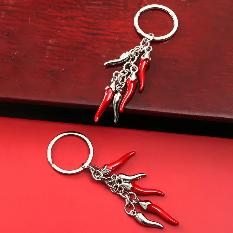 1 шт. креативный металлический брелок с красным перцем мини-подвеска аксессуары