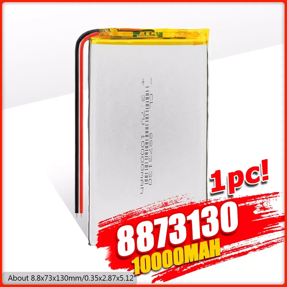 

1/2/4Pcs rechargeable lipo battery cell 3.7 V 8873130 10000 mah tablet lithium polymer battery For Tablet DVD GPS Electric Toys